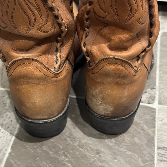 Dan Post Vintage Brown Western Leather Cowboy Boots Sz 8 Phoenix 26644 - Picture 7 of 13